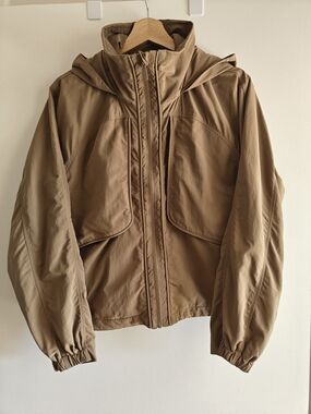Lululemon Cropped Hooded Jacket Brown Lightweight Windbreaker